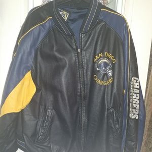 San Diego Chargers NFL logo leather jacket XXL